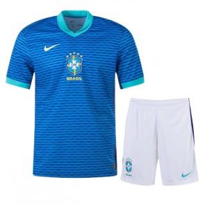 Brazílie Venkovní dres komplet pro Děti Copa America 2024 Krátkým Rukávem (+ Krátké kalhoty)