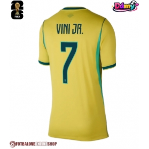 Brazílie Vinicius Junior #7 Domácí Dres pro Dámy MS 2026 Krátkým Rukávem