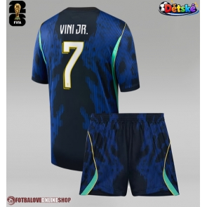 Brazílie Vinicius Junior #7 Venkovní dres komplet pro Děti MS 2026 Krátkým Rukávem (+ Krátké kalhoty)