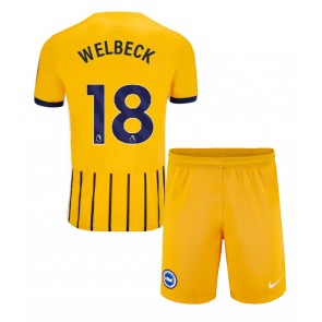Brighton Danny Welbeck #18 Venkovní dres komplet pro Děti 2024-25 Krátkým Rukávem (+ Krátké kalhoty)