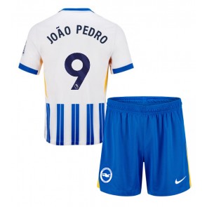 Brighton Joao Pedro #9 Domácí dres komplet pro Děti 2024-25 Krátkým Rukávem (+ Krátké kalhoty)