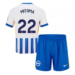 Brighton Kaoru Mitoma #22 Domácí dres komplet pro Děti 2024-25 Krátkým Rukávem (+ Krátké kalhoty)