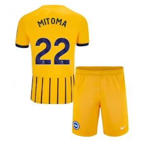 Brighton Kaoru Mitoma #22 Venkovní dres komplet pro Děti 2024-25 Krátkým Rukávem (+ Krátké kalhoty)