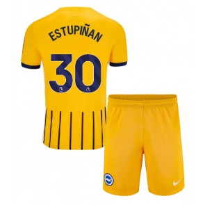 Brighton Pervis Estupinan #30 Venkovní dres komplet pro Děti 2024-25 Krátkým Rukávem (+ Krátké kalhoty)