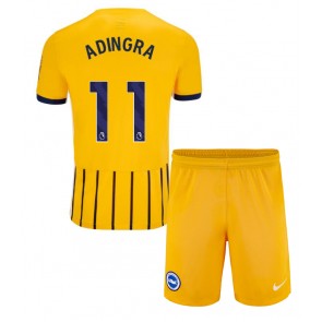 Brighton Simon Adingra #11 Venkovní dres komplet pro Děti 2024-25 Krátkým Rukávem (+ Krátké kalhoty)