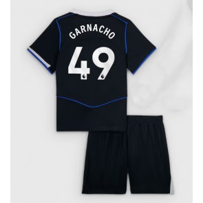 Chelsea Alejandro Garnacho #49 Alternativní dres komplet pro Děti 2025-26 Krátkým Rukávem (+ Krátké kalhoty)