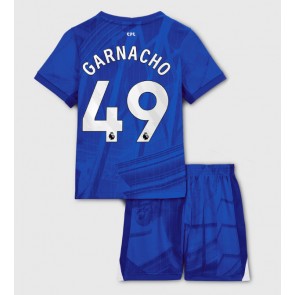 Chelsea Alejandro Garnacho #49 Domácí dres komplet pro Děti 2025-26 Krátkým Rukávem (+ Krátké kalhoty)