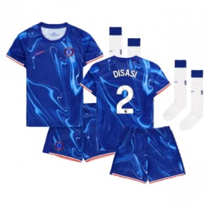 Chelsea Axel Disasi #2 Domácí dres komplet pro Děti 2024-25 Krátkým Rukávem (+ Krátké kalhoty)