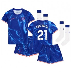 Chelsea Ben Chilwell #21 Domácí dres komplet pro Děti 2024-25 Krátkým Rukávem (+ Krátké kalhoty)