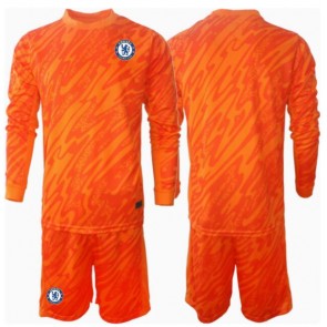 Chelsea Brankář Domácí dres komplet pro Děti 2024-25 Dlouhým Rukávem (+ Krátké kalhoty)