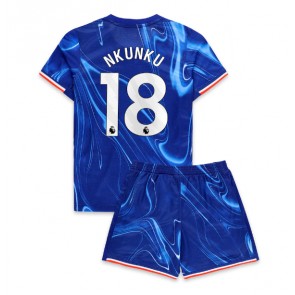 Chelsea Christopher Nkunku #18 Domácí dres komplet pro Děti 2024-25 Krátkým Rukávem (+ Krátké kalhoty)