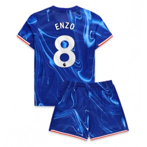 Chelsea Enzo Fernandez #8 Domácí dres komplet pro Děti 2024-25 Krátkým Rukávem (+ Krátké kalhoty)