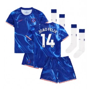 Chelsea Joao Felix #14 Domácí dres komplet pro Děti 2024-25 Krátkým Rukávem (+ Krátké kalhoty)