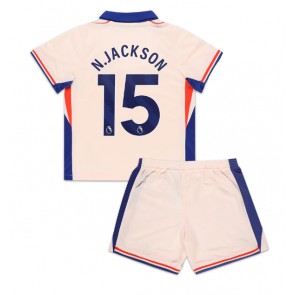 Chelsea Nicolas Jackson #15 Venkovní dres komplet pro Děti 2024-25 Krátkým Rukávem (+ Krátké kalhoty)