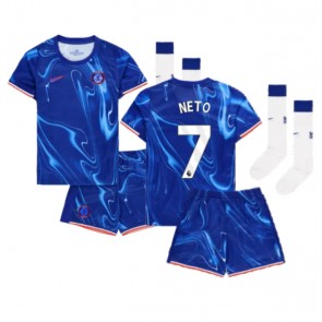 Chelsea Pedro Neto #7 Domácí dres komplet pro Děti 2024-25 Krátkým Rukávem (+ Krátké kalhoty)
