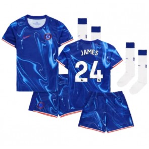 Chelsea Reece James #24 Domácí dres komplet pro Děti 2024-25 Krátkým Rukávem (+ Krátké kalhoty)