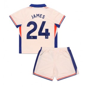 Chelsea Reece James #24 Venkovní dres komplet pro Děti 2024-25 Krátkým Rukávem (+ Krátké kalhoty)