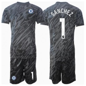 Chelsea Robert Sanchez #1 Brankář Venkovní dres komplet pro Děti 2024-25 Krátkým Rukávem (+ Krátké kalhoty)
