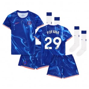 Chelsea Wesley Fofana #29 Domácí dres komplet pro Děti 2024-25 Krátkým Rukávem (+ Krátké kalhoty)