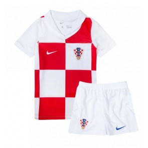 Chorvatsko Domácí dres komplet pro Děti ME 2024 Krátkým Rukávem (+ Krátké kalhoty)
