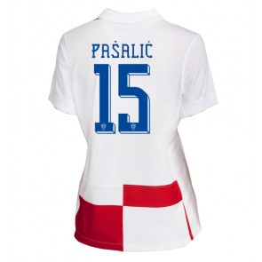 Chorvatsko Mario Pasalic #15 Domácí Dres pro Dámy ME 2024 Krátkým Rukávem