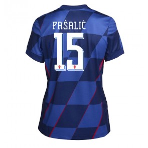 Chorvatsko Mario Pasalic #15 Venkovní Dres pro Dámy ME 2024 Krátkým Rukávem