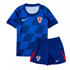 Chorvatsko Venkovní dres komplet pro Děti ME 2024 Krátkým Rukávem (+ Krátké kalhoty)