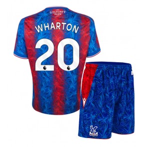 Crystal Palace Adam Wharton #20 Domácí dres komplet pro Děti 2024-25 Krátkým Rukávem (+ Krátké kalhoty)
