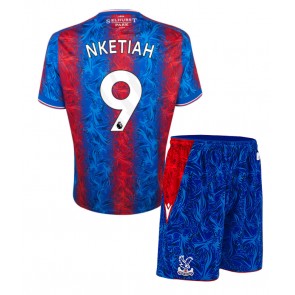 Crystal Palace Eddie Nketiah #9 Domácí dres komplet pro Děti 2024-25 Krátkým Rukávem (+ Krátké kalhoty)