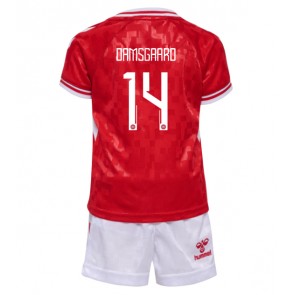 Dánsko Mikkel Damsgaard #14 Domácí dres komplet pro Děti ME 2024 Krátkým Rukávem (+ Krátké kalhoty)