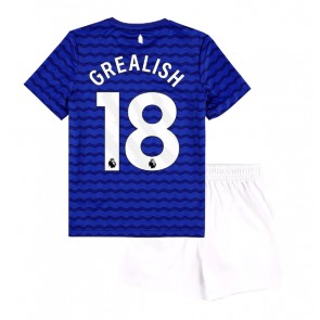 Everton Jack Grealish #18 Domácí dres komplet pro Děti 2025-26 Krátkým Rukávem (+ Krátké kalhoty)