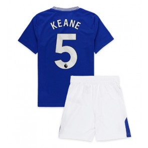 Everton Michael Keane #5 Domácí dres komplet pro Děti 2024-25 Krátkým Rukávem (+ Krátké kalhoty)