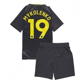 Everton Vitaliy Mykolenko #19 Venkovní dres komplet pro Děti 2024-25 Krátkým Rukávem (+ Krátké kalhoty)