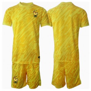 Francie Brankář Domácí dres komplet pro Děti ME 2024 Krátkým Rukávem (+ Krátké kalhoty)
