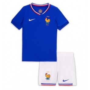Francie Domácí dres komplet pro Děti ME 2024 Krátkým Rukávem (+ Krátké kalhoty)