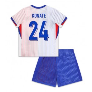 Francie Ibrahima Konate #24 Venkovní dres komplet pro Děti ME 2024 Krátkým Rukávem (+ Krátké kalhoty)
