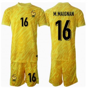 Francie Mike Maignan #16 Brankář Domácí dres komplet pro Děti ME 2024 Krátkým Rukávem (+ Krátké kalhoty)