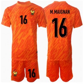 Francie Mike Maignan #16 Brankář Venkovní dres komplet pro Děti ME 2024 Krátkým Rukávem (+ Krátké kalhoty)