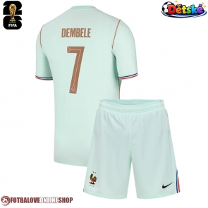 Francie Ousmane Dembele #7 Venkovní dres komplet pro Děti MS 2026 Krátkým Rukávem (+ Krátké kalhoty)