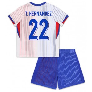 Francie Theo Hernandez #22 Venkovní dres komplet pro Děti ME 2024 Krátkým Rukávem (+ Krátké kalhoty)