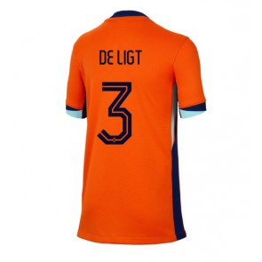 Holandsko Matthijs de Ligt #3 Domácí Dres pro Dámy ME 2024 Krátkým Rukávem
