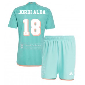 Inter Miami Jordi Alba #18 Alternativní dres komplet pro Děti 2024-25 Krátkým Rukávem (+ Krátké kalhoty)