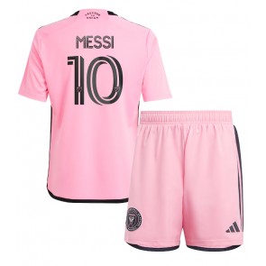 Inter Miami Lionel Messi #10 Domácí dres komplet pro Děti 2024-25 Krátkým Rukávem (+ Krátké kalhoty)