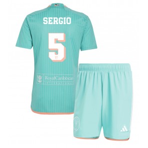 Inter Miami Sergio Busquets #5 Alternativní dres komplet pro Děti 2024-25 Krátkým Rukávem (+ Krátké kalhoty)