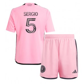 Inter Miami Sergio Busquets #5 Domácí dres komplet pro Děti 2024-25 Krátkým Rukávem (+ Krátké kalhoty)