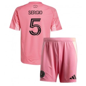Inter Miami Sergio Busquets #5 Domácí dres komplet pro Děti 2025-26 Krátkým Rukávem (+ Krátké kalhoty)