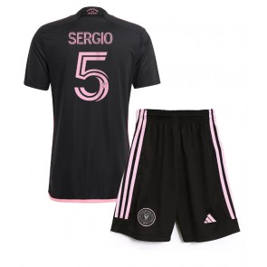 Inter Miami Sergio Busquets #5 Venkovní dres komplet pro Děti 2024-25 Krátkým Rukávem (+ Krátké kalhoty)