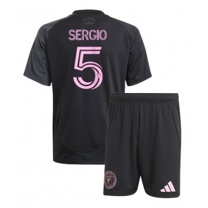 Inter Miami Sergio Busquets #5 Venkovní dres komplet pro Děti 2025-26 Krátkým Rukávem (+ Krátké kalhoty)