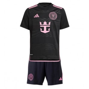 Inter Miami Venkovní dres komplet pro Děti 2024-25 Krátkým Rukávem (+ Krátké kalhoty)