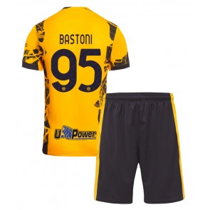 Inter Milan Alessandro Bastoni #95 Alternativní dres komplet pro Děti 2024-25 Krátkým Rukávem (+ Krátké kalhoty)